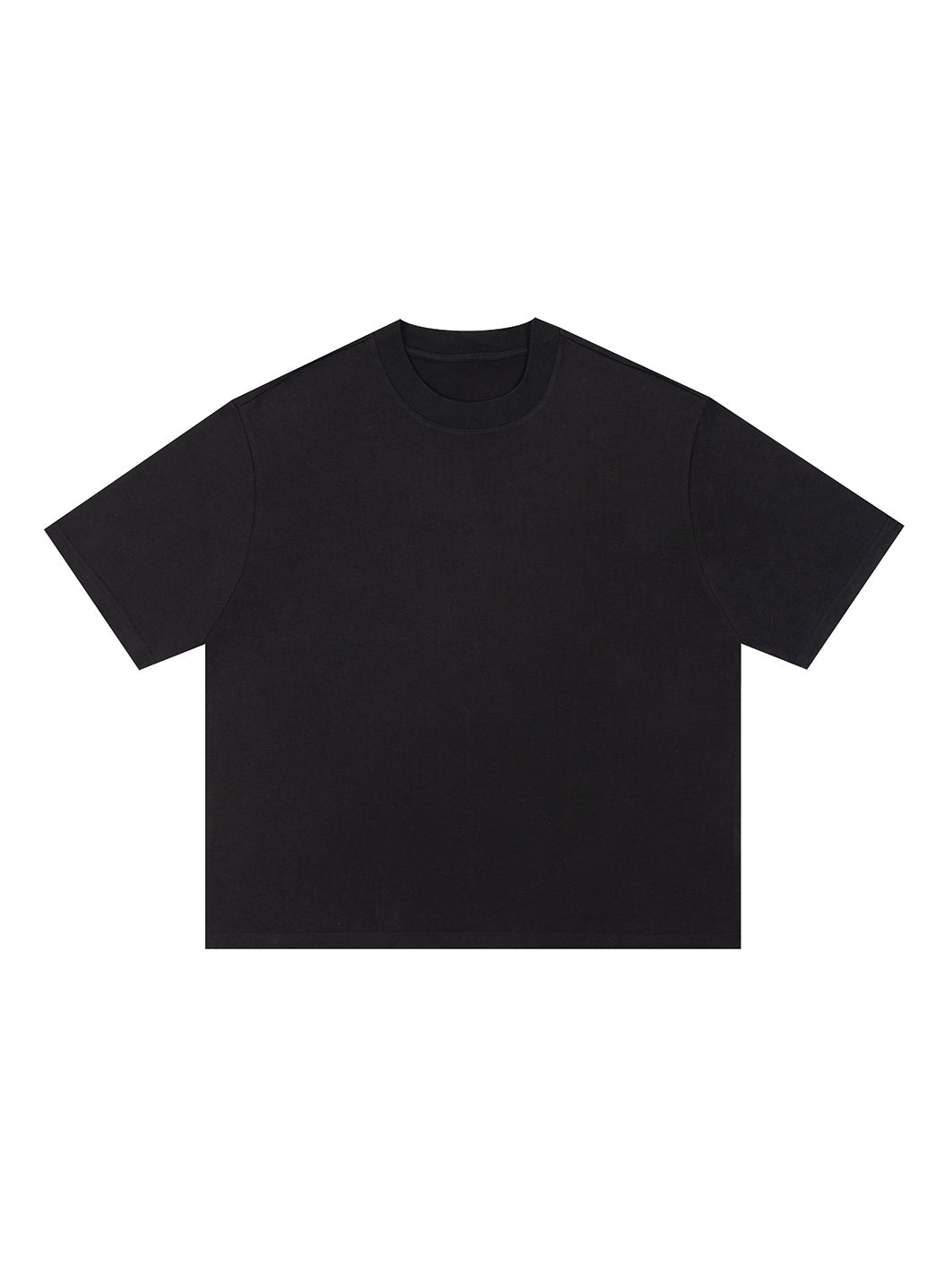 Mind Blank Cropped Heavyweight Tee - Black
