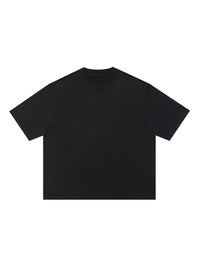 Mind Blank Cropped Heavyweight Tee - Black