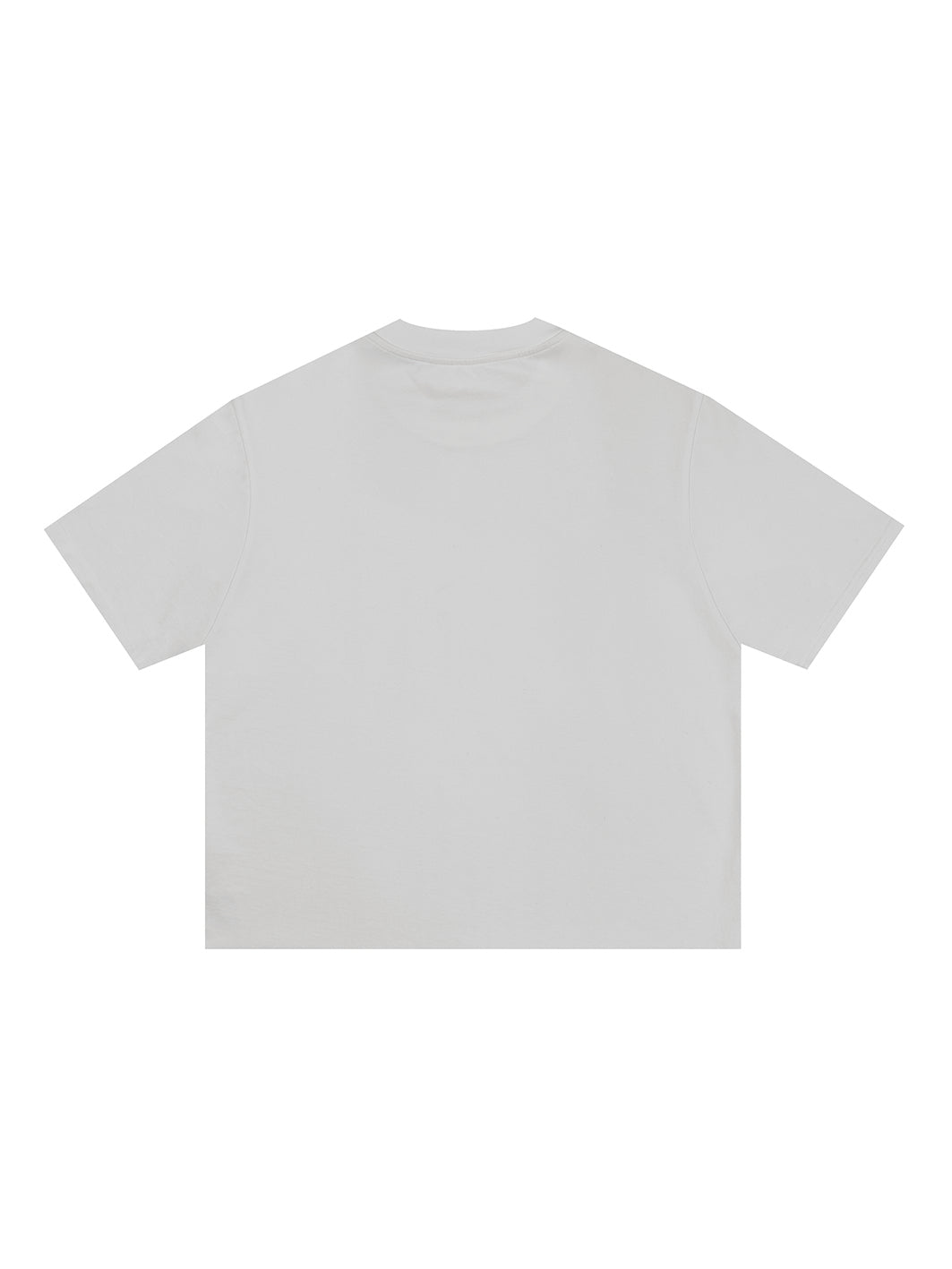 Mind Blank Cropped Heavyweight Tee - White